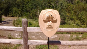 The coin operated binoculars house a tablet which plays an original animated short, created out of hundreds of watercolor panels. Landmarks 2017 Sculpture