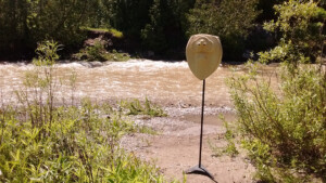 The coin operated binoculars house a tablet which plays an original animated short, created out of hundreds of watercolor panels. Landmarks 2017 Sculpture