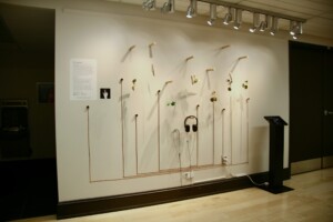 A full view of the interactive installation.