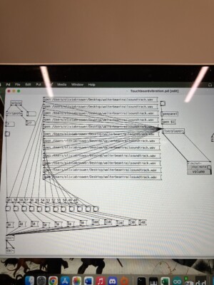 Code that is programmed on Pure Data to create an interactive synthesizer.